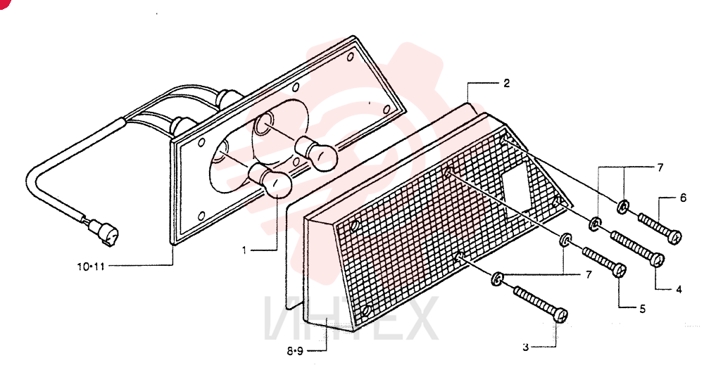 LIGHT,RH, 24V, 25W 2456U105F3