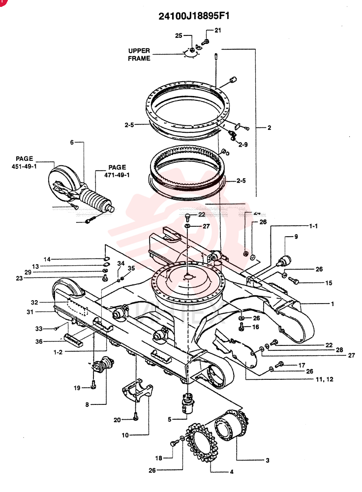 LOW INSTALLATION (N.A, S.A,EC) (LONG CRAWLER - LC) 24100J18895F1