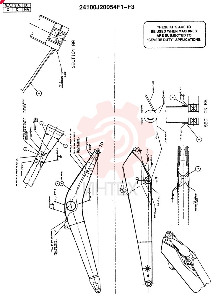 REINFORCEMENT KIT (BOOM & ARM) 24100J20054F1