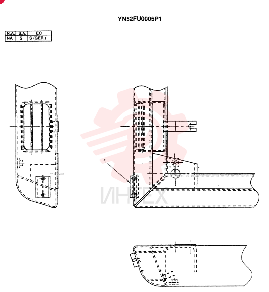 REWORK, UPPER FRAME ( LEFT LOWER MIRROR MOUNT), SEE PAGE 059-50