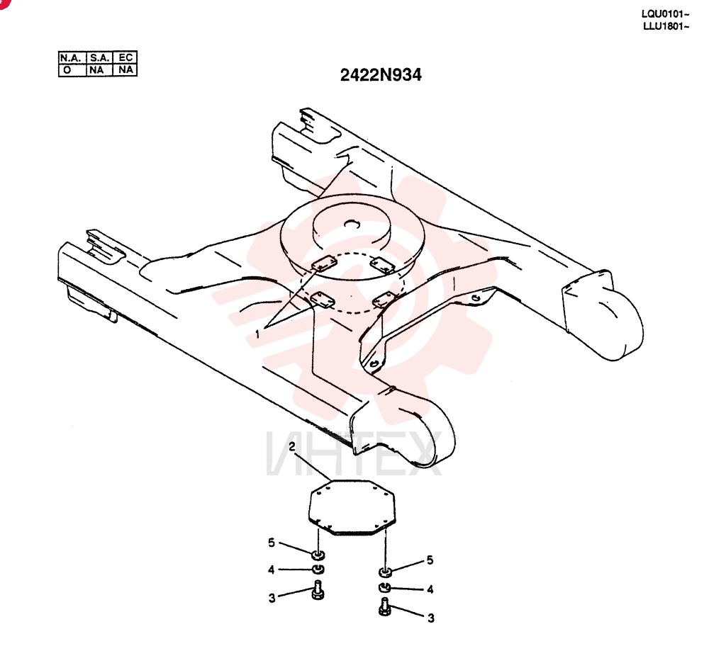Схема (SK220) - MARK IV EXCAVATOR ASN LQU0101 (1/95-12/00) 2422N934
