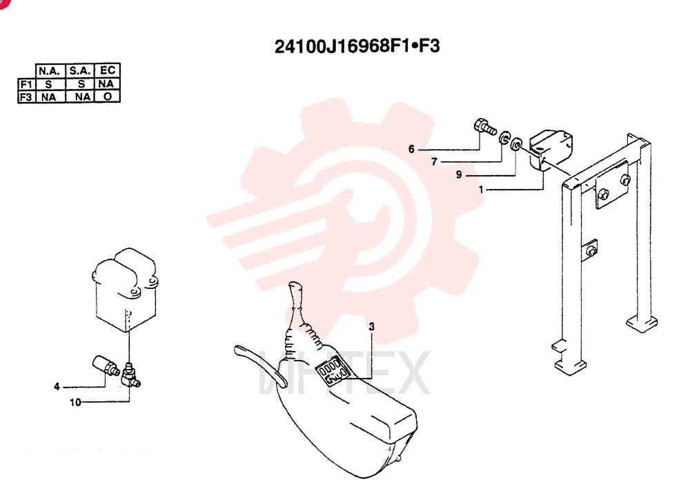 TRAVEL ALARM ASSY, (STD,N.A., SA) 24100J16968F1