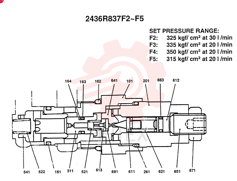 VALVE PRESSURE RELIE 2436R837F2