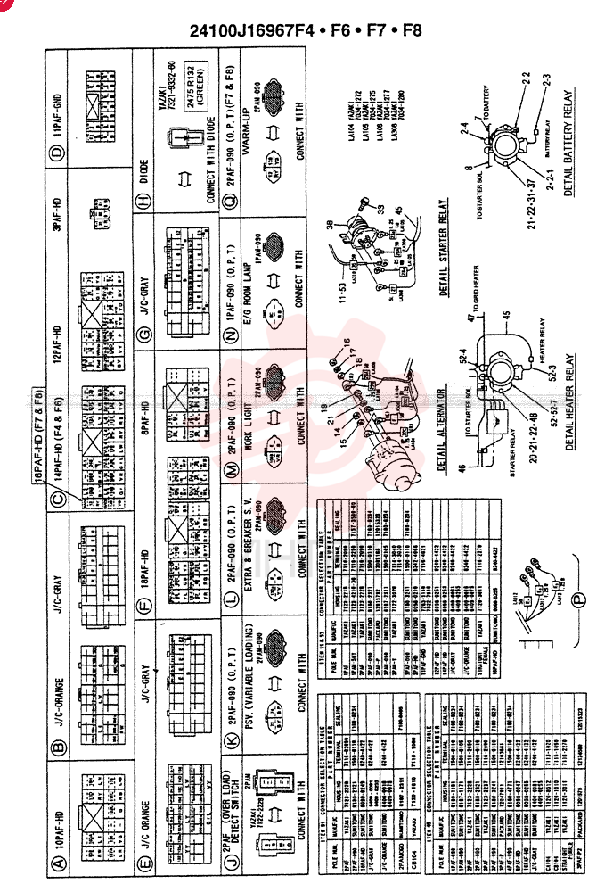 WIRING ASSY., ELECTRIC ( N.A., S.A.), Serial Range: 1/1/97-2/9/98 24100J16967F4 (1)