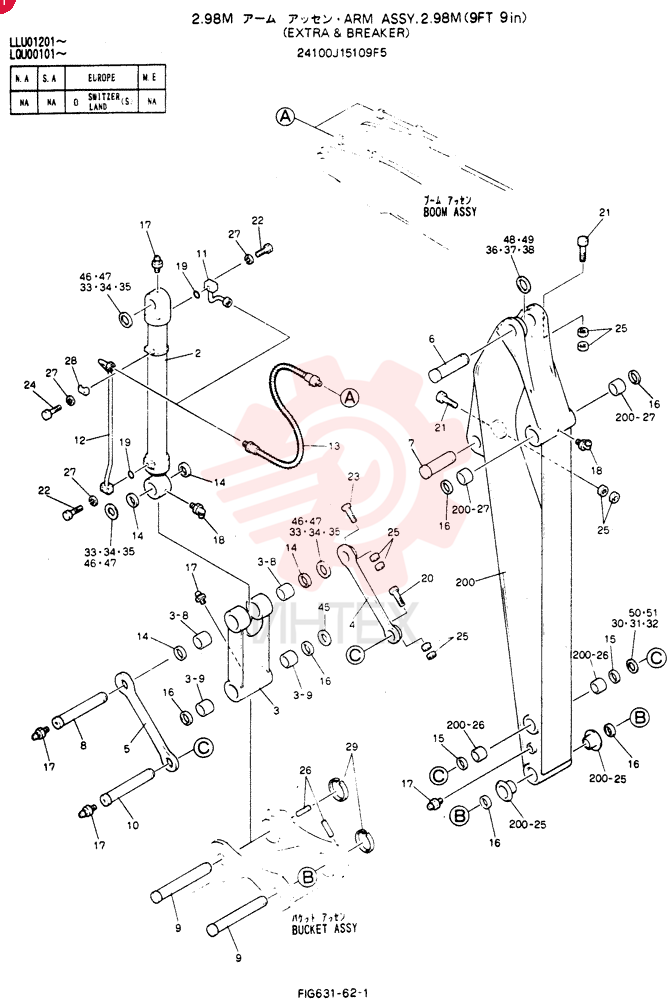 ARM ASSY, 2.98M 24100J15109F5 (1)