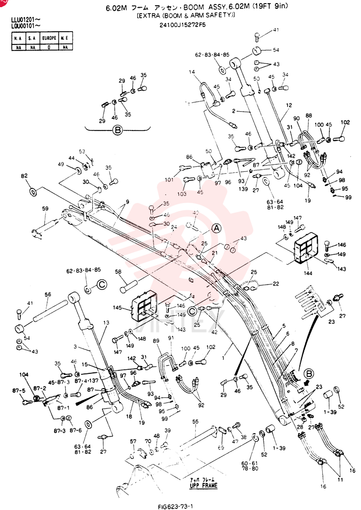 BOOM ASSY, 6.02M 24100J15272F5 (3)