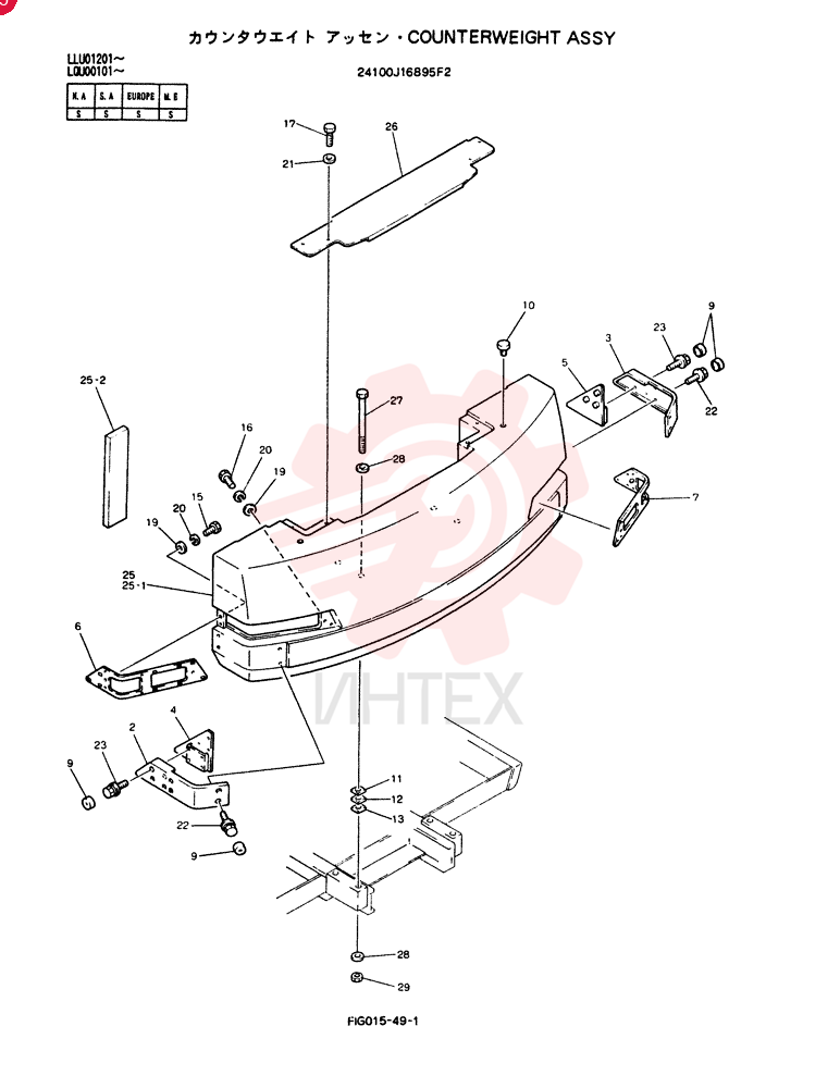 COUNTERWEIGHT ASSY 24100J16895F2