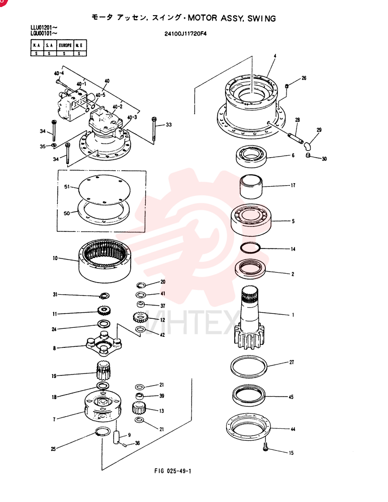 HYDRAULIC MOTOR 24100J11720F4
