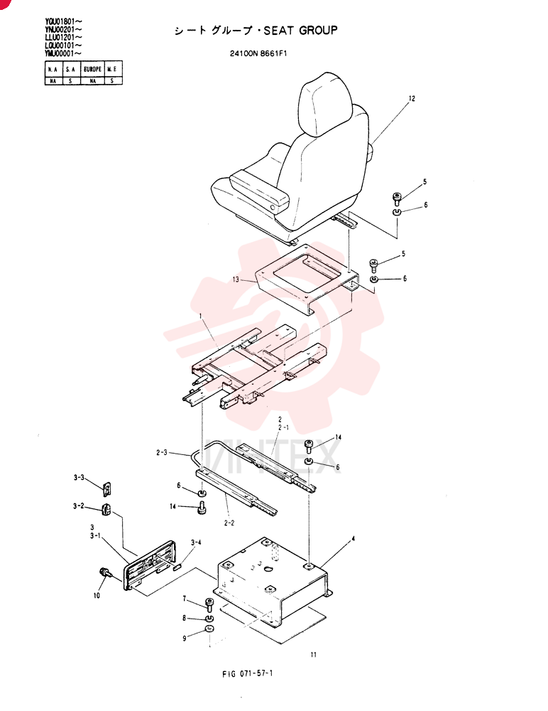 SEAT GROUP 24100N8661F1