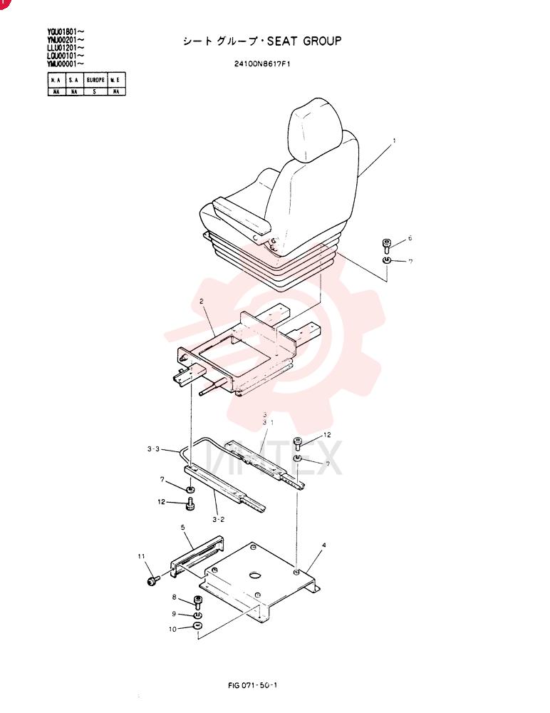 SEAT GROUP 24100N8617F1