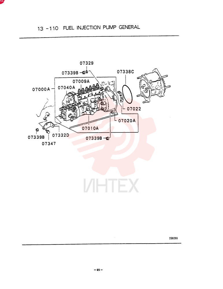 FUEL INJECTION PUMP VAME047581