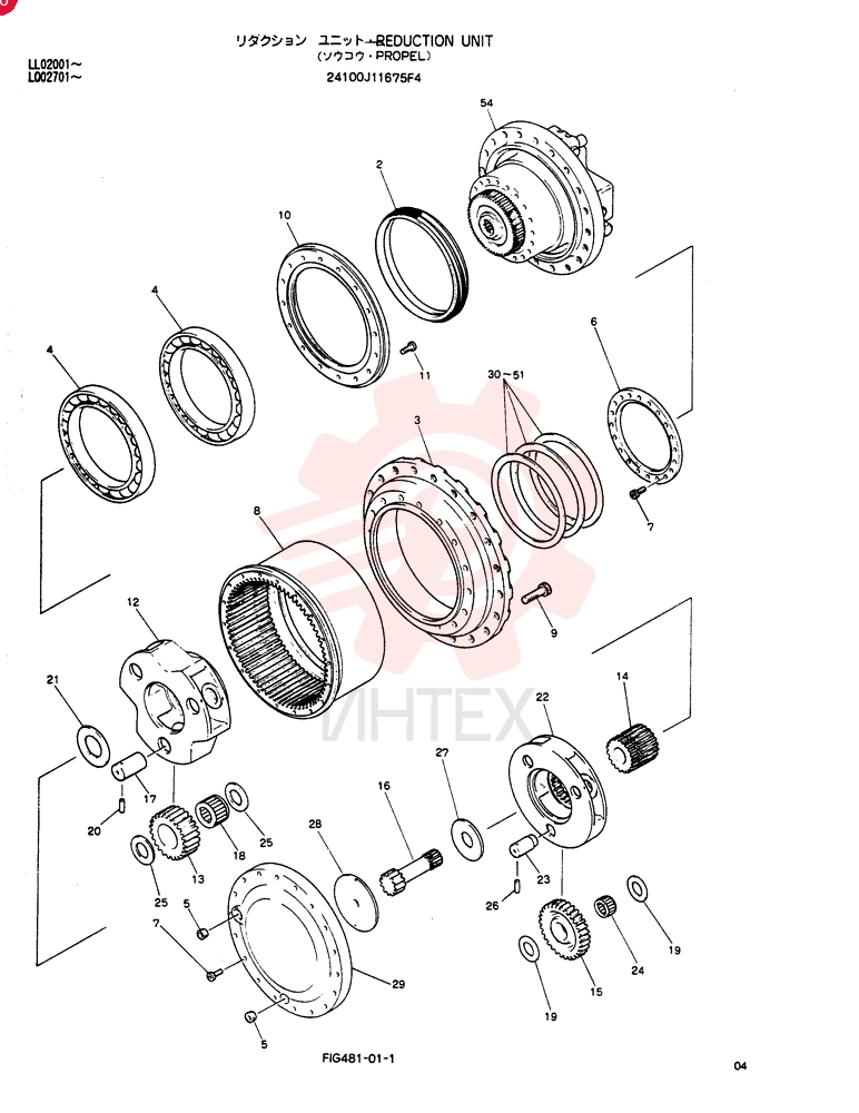 GEAR REDUCTION UNIT 24100J11675F4