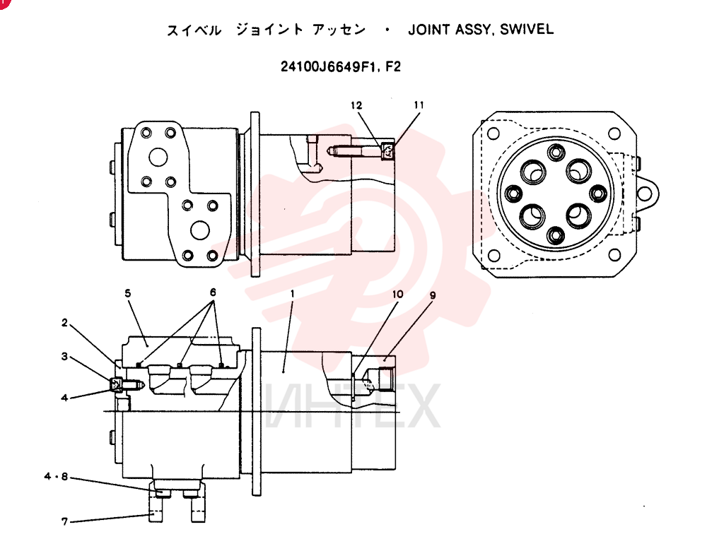JOINT ASSY, SWIVEL 24100J6649F1