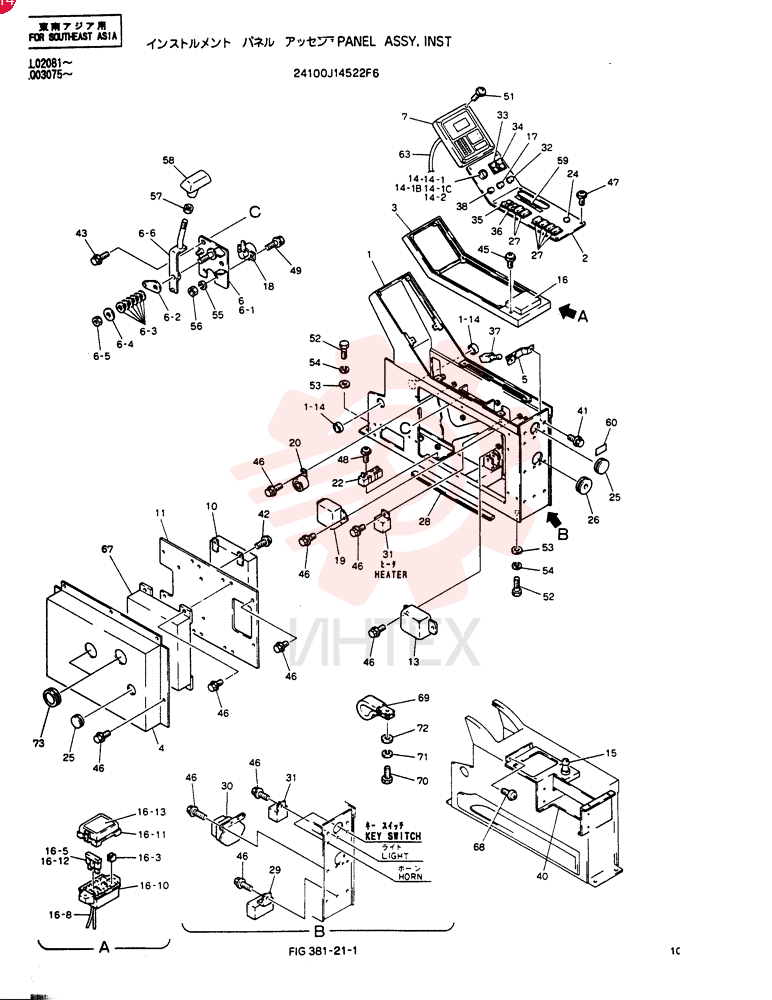 PANEL ASSY, INST 24100J14522F6