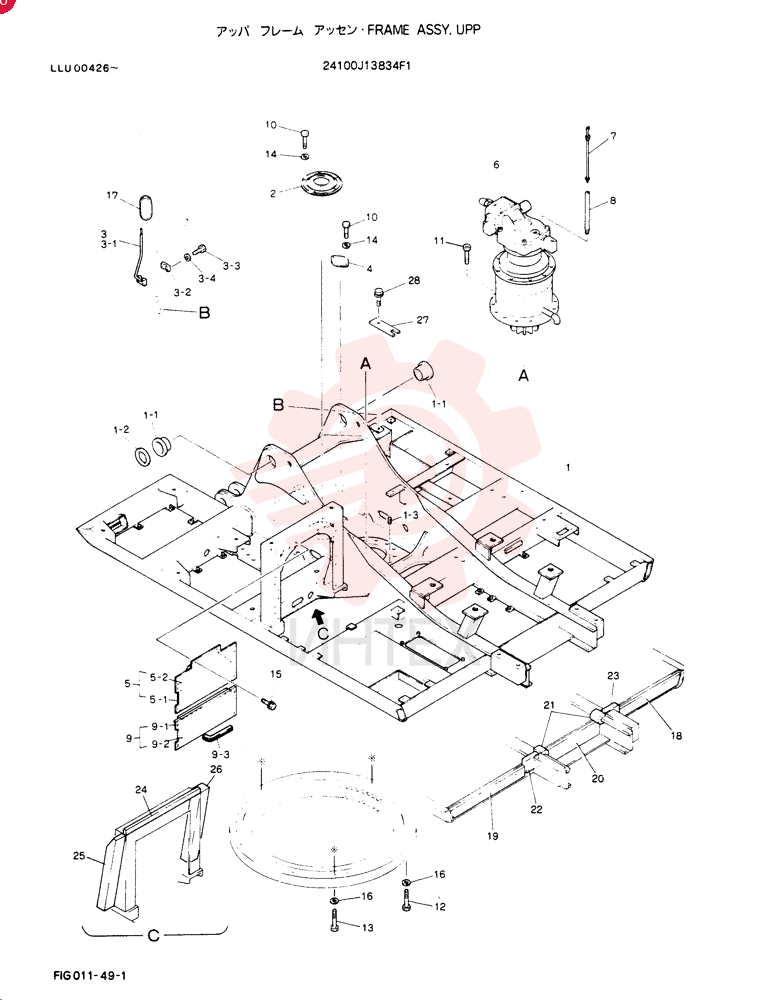 FRAME ASSY, UPP 24100J13834F1