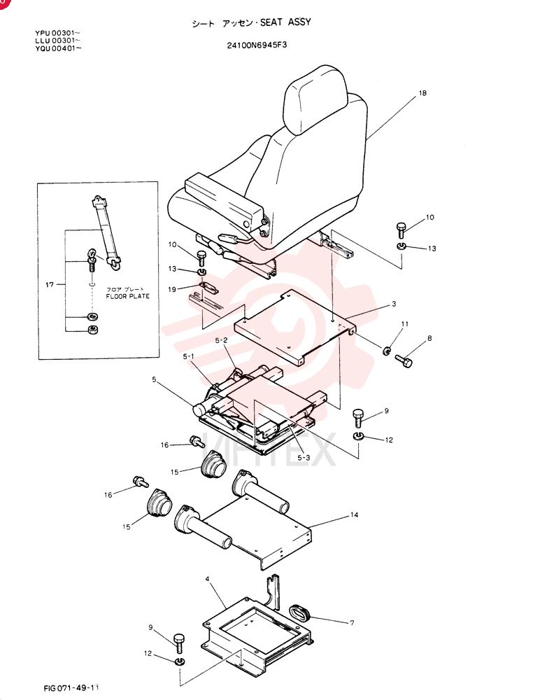 SEAT ASSY 24100N6945F3