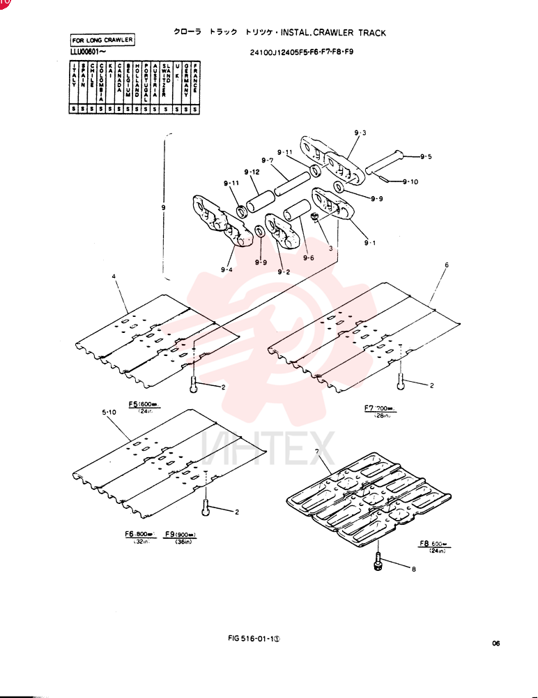INSTAL CRAWLER TRACK 24100J12405F5