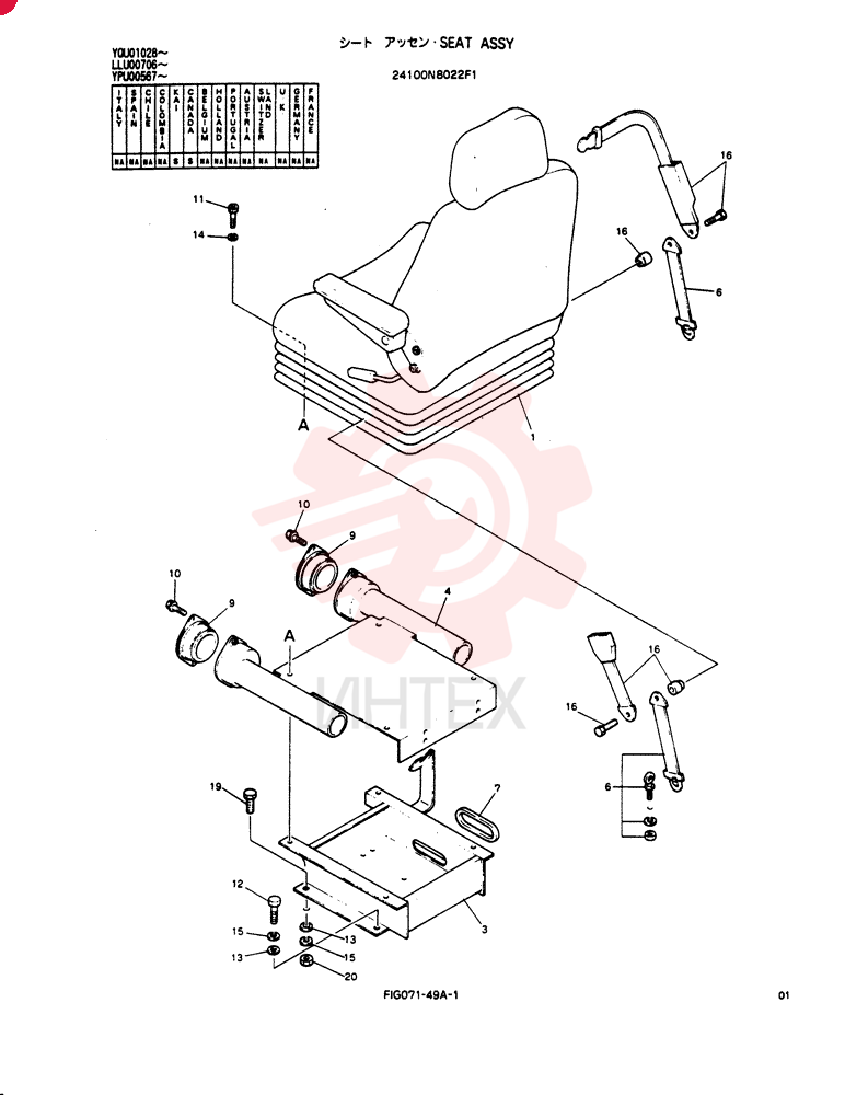 SEAT ASSY 24100N8022F1
