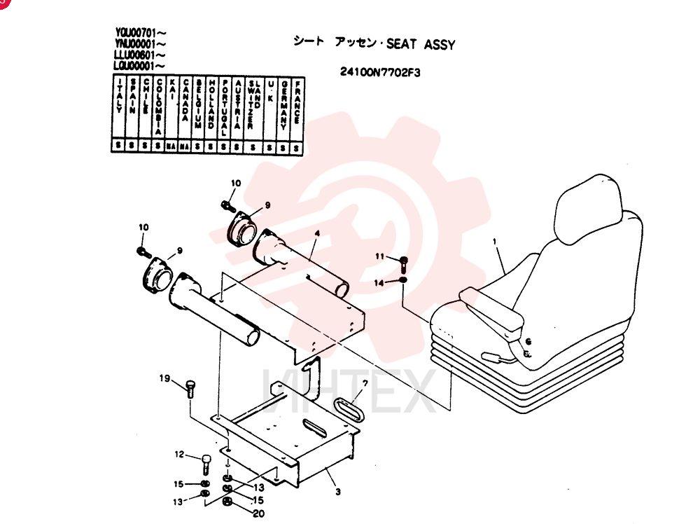 SEAT, ASSY 24100N7702F3