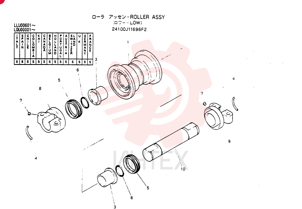 TRACK ROLLER 24100J11696F2