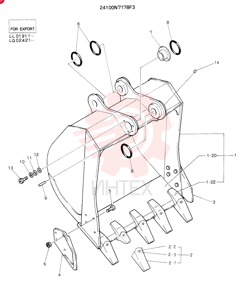 BUCKET ASSY,1.0M3