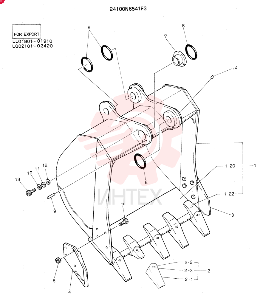 BUCKET ASSY,1.0M3