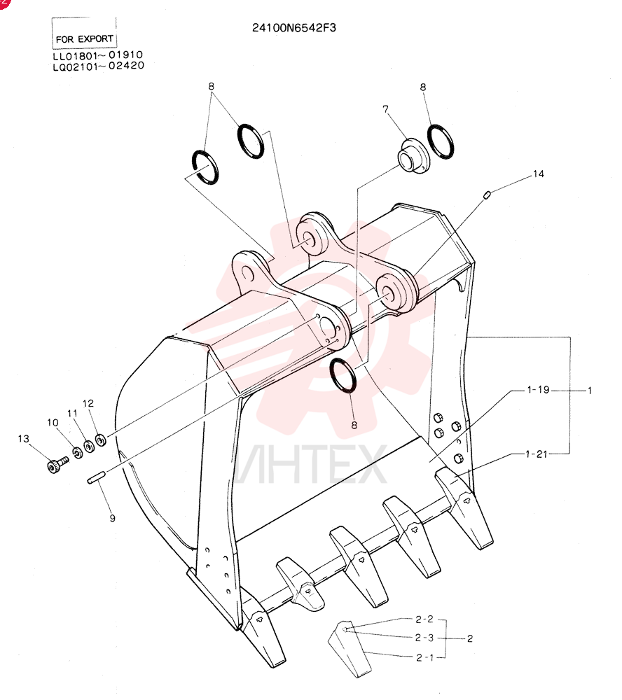 BUCKET ASSY, 1. 2M3