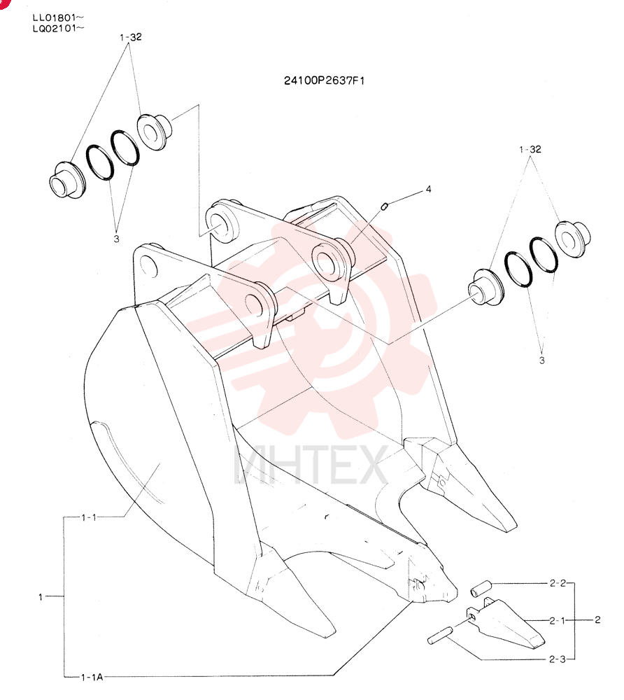 BUCKET ASSY,RIPPER 0.6M3