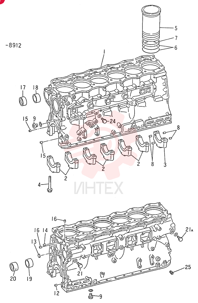 CRANKCASE   ASSY 6D15T, Start Year: 01-JAN-90 VAME997395 (2)