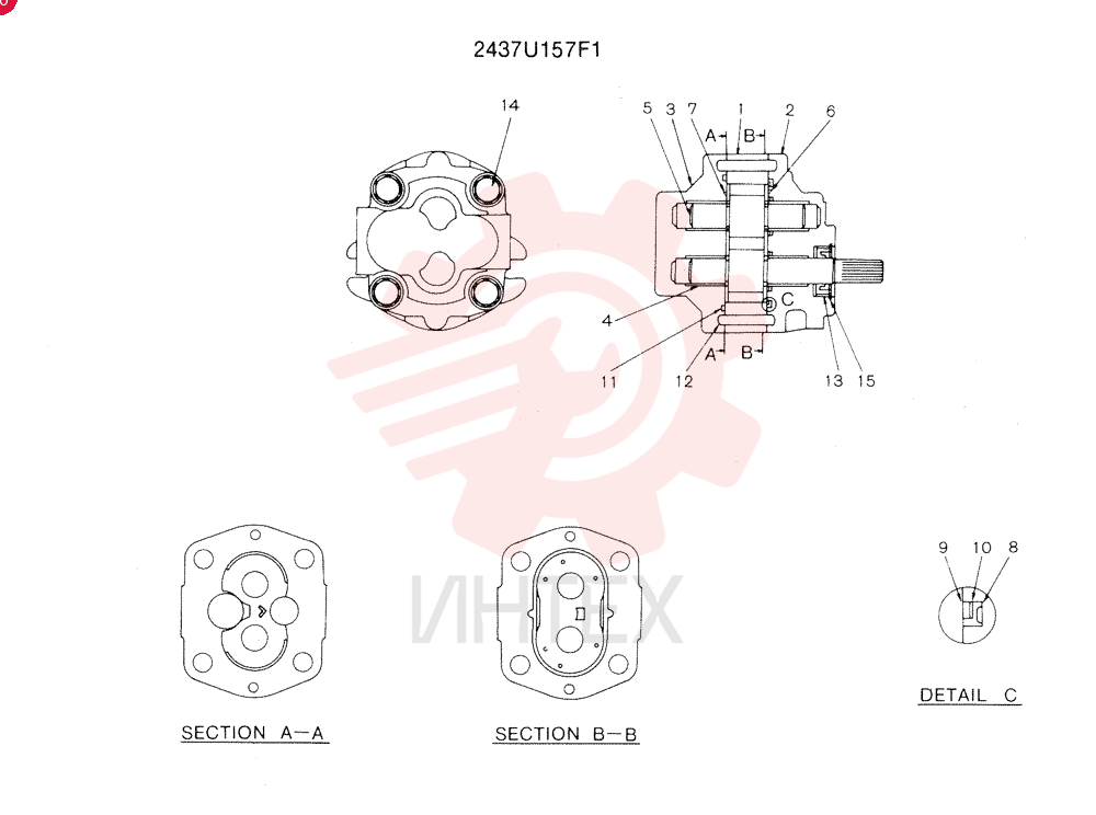 HYDRAULIC PUMP 2437U157F1