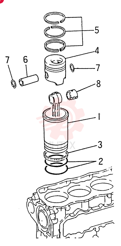 KIT, LINER, PISTON R VAME997463
