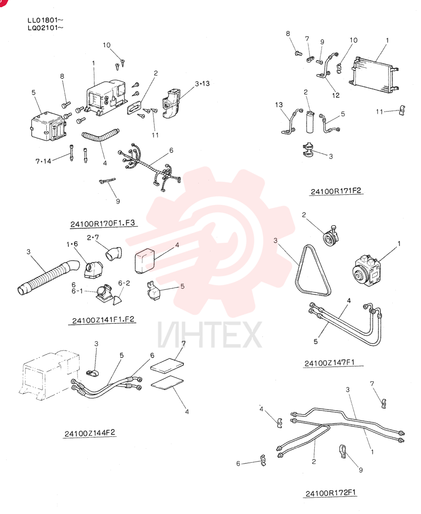 PARTS KIT  LL01801, Serial Range: -L01863