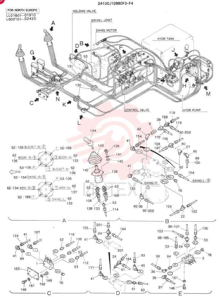 REMOTE-CONTROL ASSY, Serial Range: LL01801-LL01888 24100J12980F3 (2)