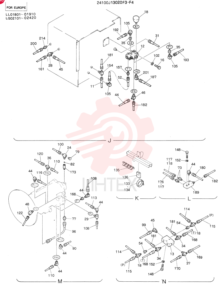 REMOTE-CONTROL ASSY, Serial Range: LL01801-LL01888 24100J13020F3 (1)