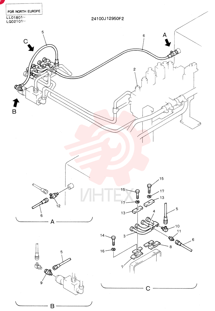 REWORK,HYDR LINES (FOR NORTH EUROPE) 24100J12950F2