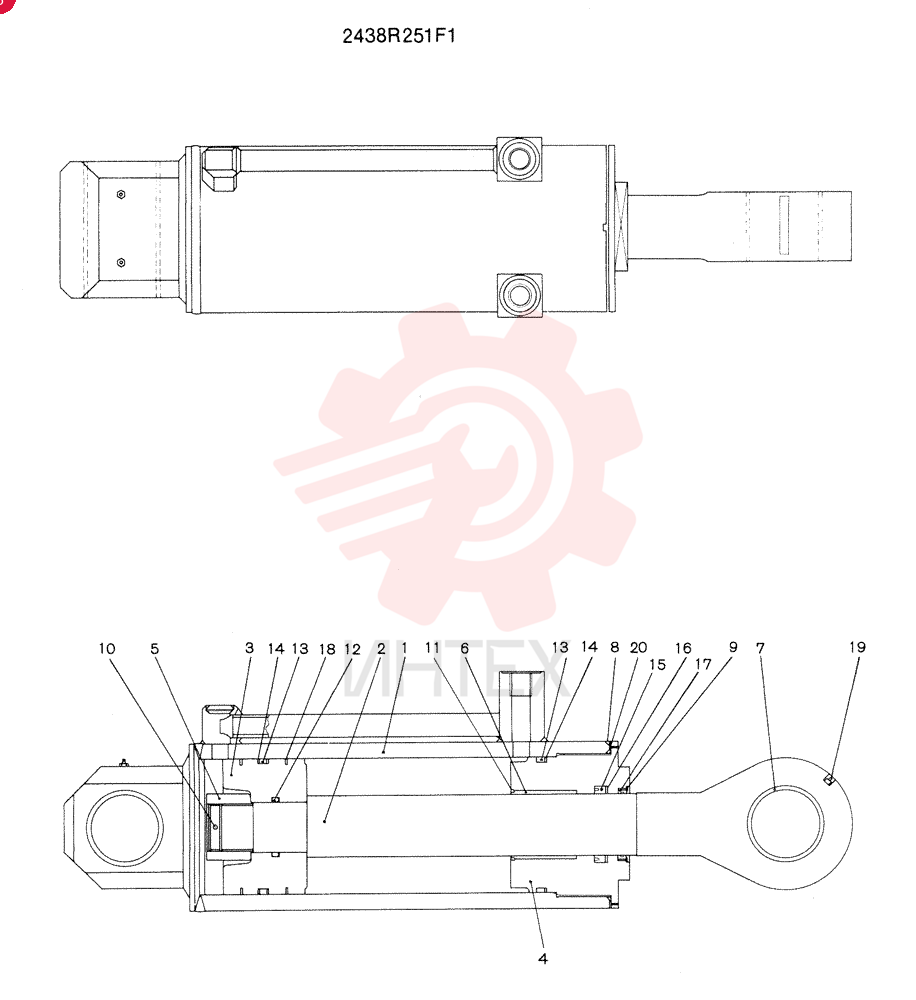 Схема (SK220LC) - MARK IV EXCAVATOR ASN LL01801 (1/95-12/97) 2438R251F1