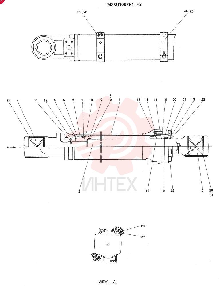Схема (SK220LC) - MARK IV EXCAVATOR ASN LL01801 (1/95-12/97) 2438U1097F1