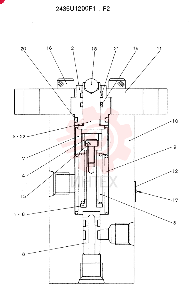 Схема (SK220LC) - MARK IV EXCAVATOR ASN LL01801 (1/95-12/97) 2436U1200F1
