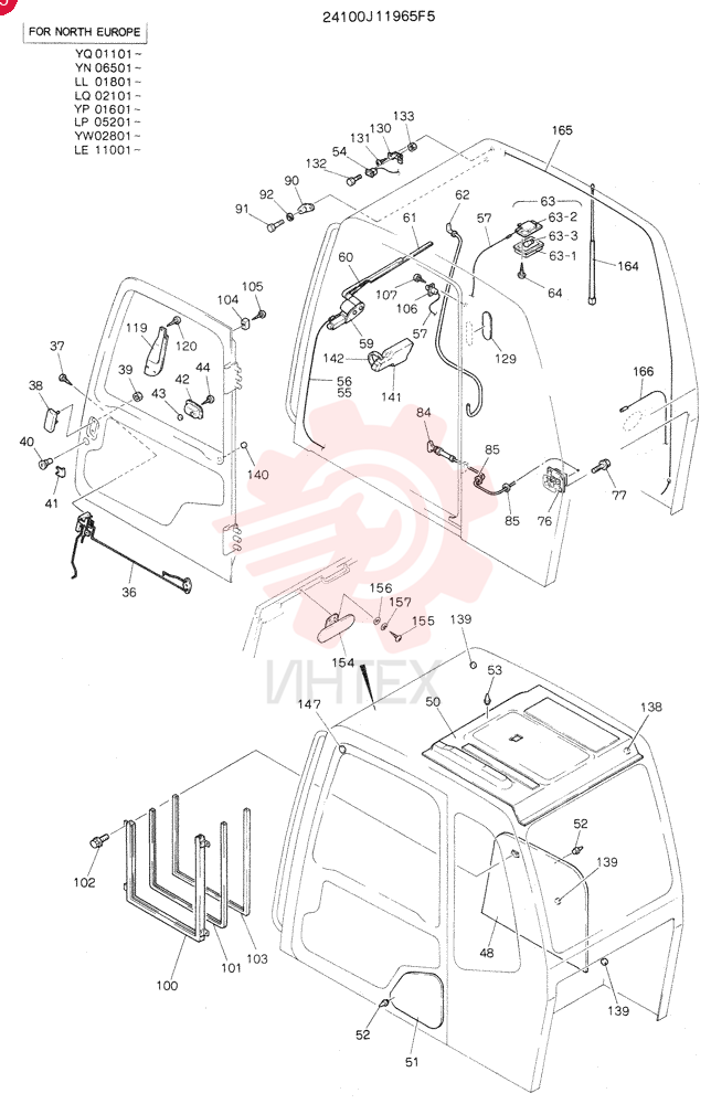 Схема (SK220LC) - MARK IV EXCAVATOR ASN LL01801 (1/95-12/97) 24100J11965F5 (1)
