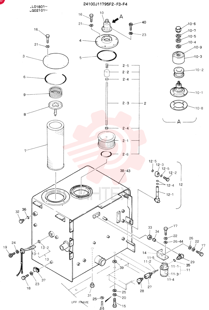 TANK ASSY, HYDR, Serial Range: LL01801-LL01845