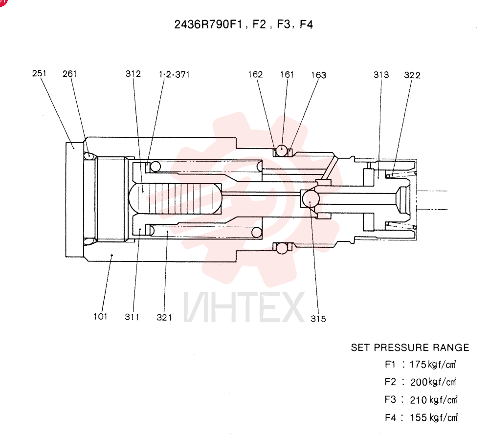 VALVE ASSY CONSISTS OF THE FOLLOWING PARTS 2436R790F1