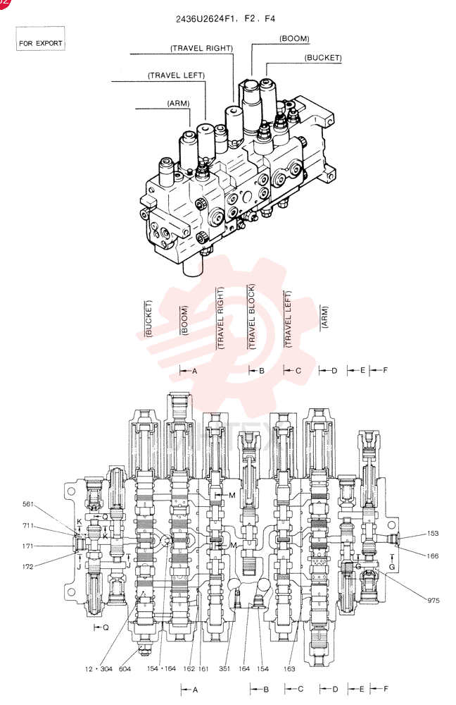 VALVE ASSY,CONTROL CONSISTS OF THE FOLLOWING PARTS 2436U2624F1 (1)