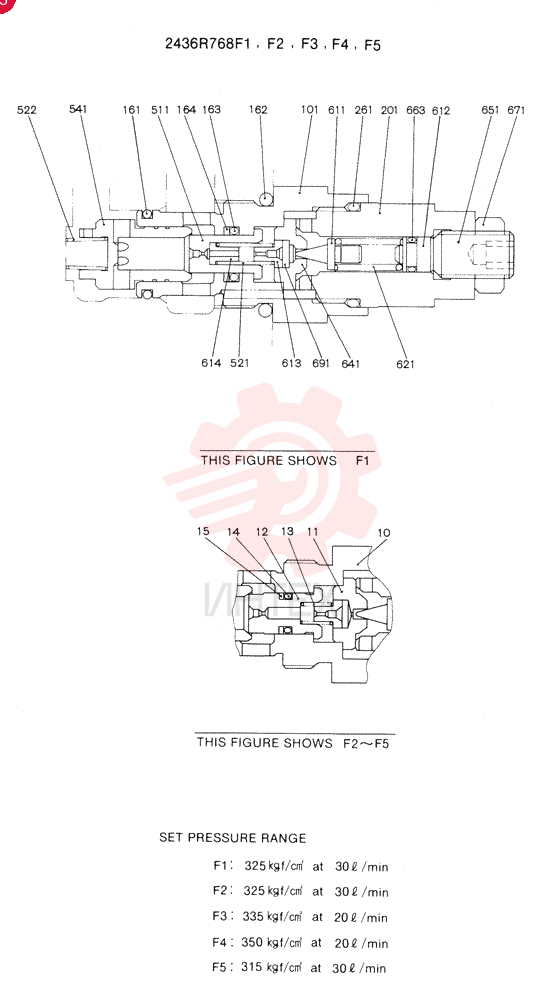 VALVE PRESSURE RELIE 2436R768F1