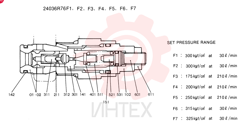 VALVE PRESSURE RELIE 24036R76F1