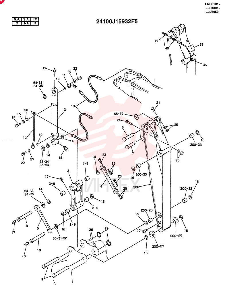 ARM ASSY., 2.5M(EXTRA & BREAKER)(OPTION - N.A., EC.) 24100J15932F5 (1)