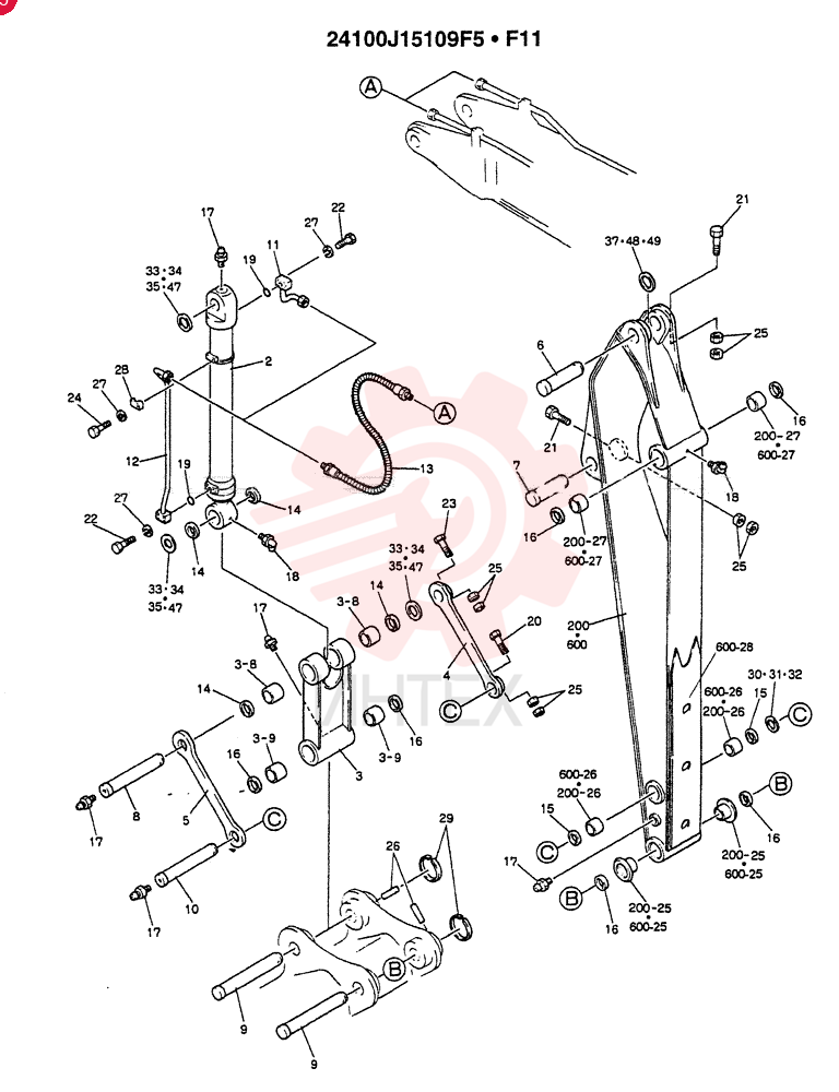 ARM ASSY., 2.98M(EXTRA & BREAKER)(EC) 24100J15109F5 (1)