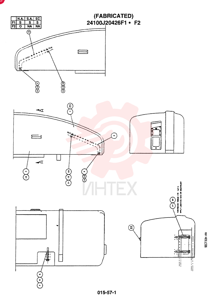 COUNTERWEIGHT INSTALLATION (STANDARD FAB. COUNTERWEIGHT), Start Serial: 5/1/98-