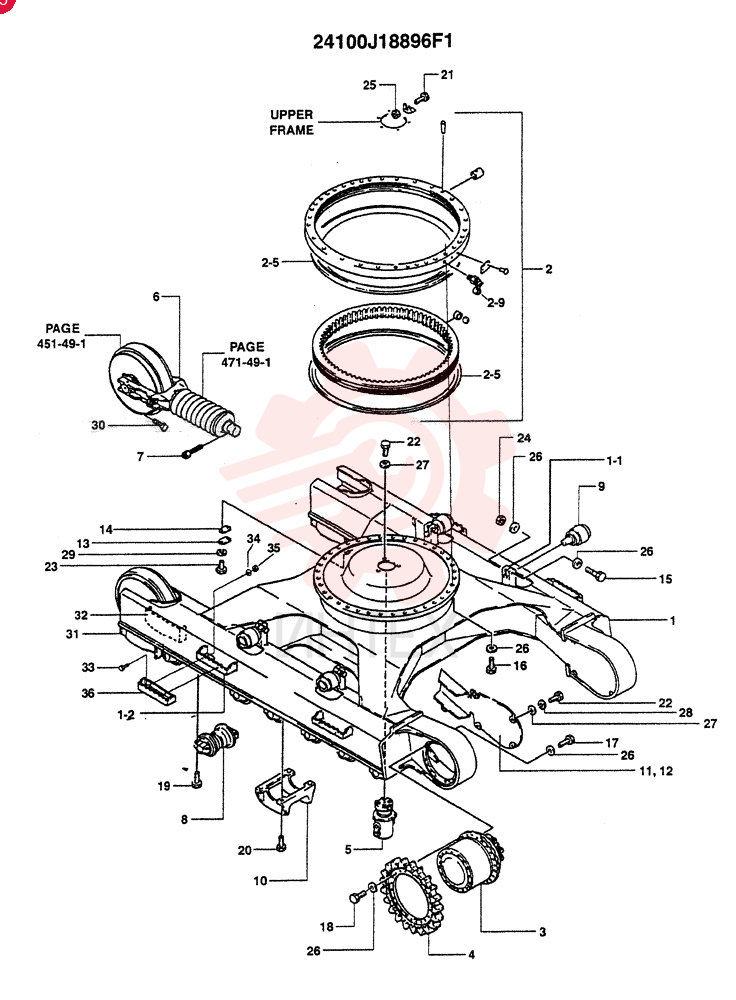 LOW INSTALLATION (OPTIONAL - EC) (STANDARD CRAWLER - SC) 24100J18896F1