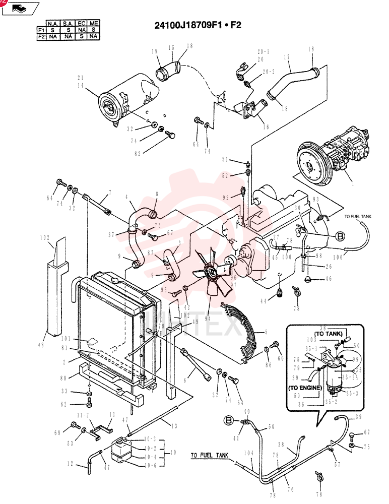 POWER PLANT ASSY (KAI, SA, ME) 24100J18709F1 (2)