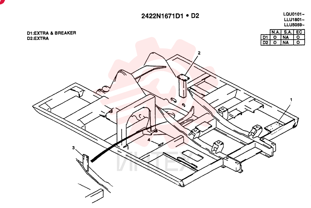 REWORK, UPPER FRAME ( EXTRA & BREAKER ) 2422N1671D1
